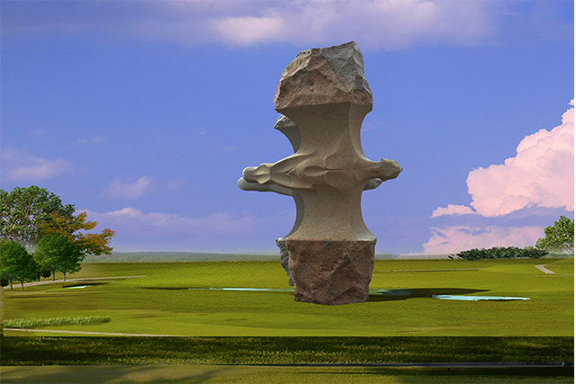 《天地间》  材质:花岗岩《天-地-方-圆》——柳州抗洪纪念碑  材质